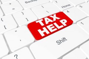 tax help on a keyboard key
